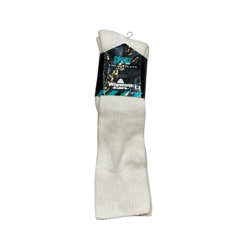Brand new in Package Vintage Wigwam King Cotton High Sport‎ Socks White